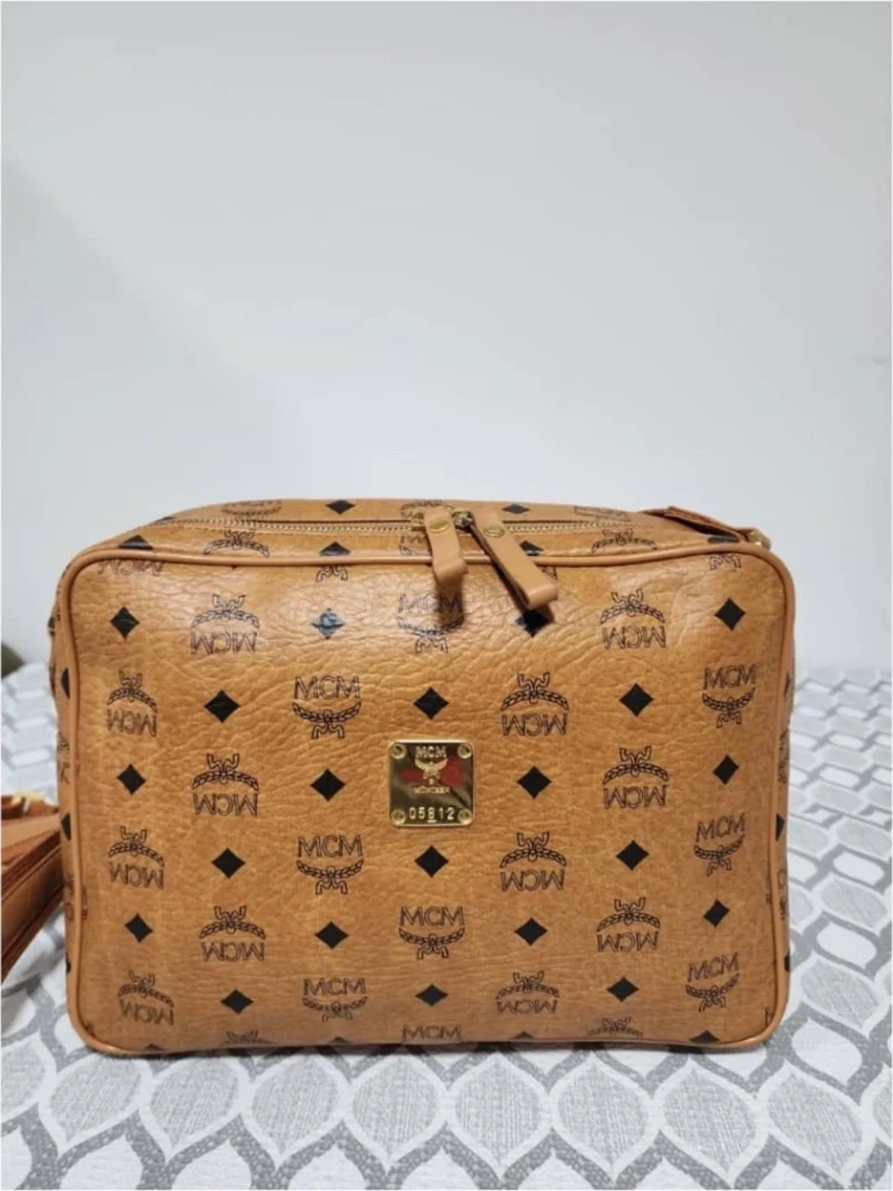Authentic MCM Visetos Crossbody/Shoulder Bag Brown